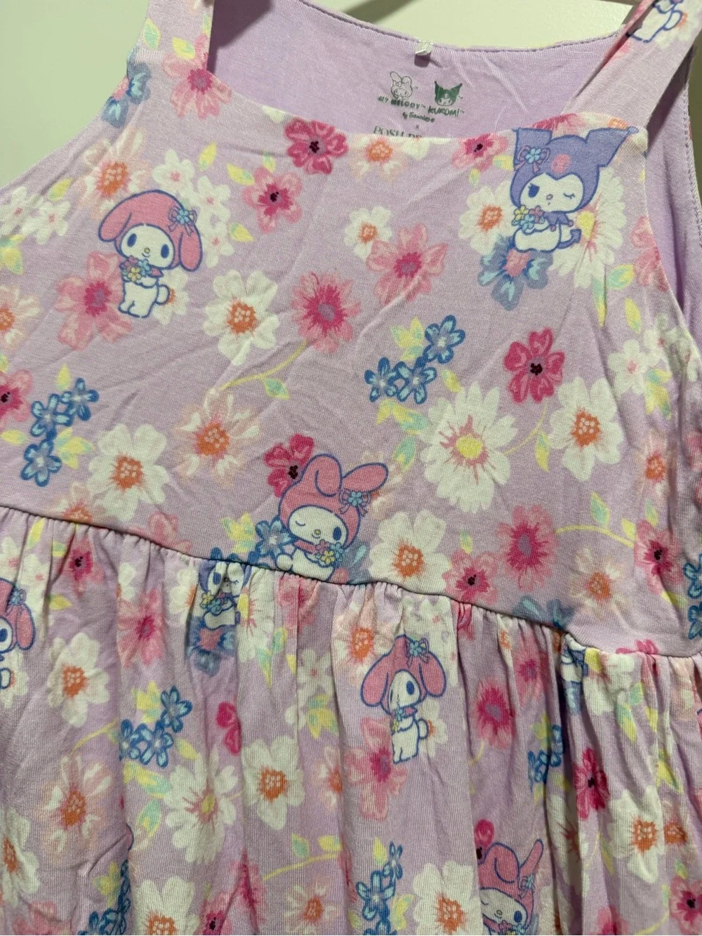 Posh Peanut Kuromi and My Melody Garden Party Babydoll Dress 5/6